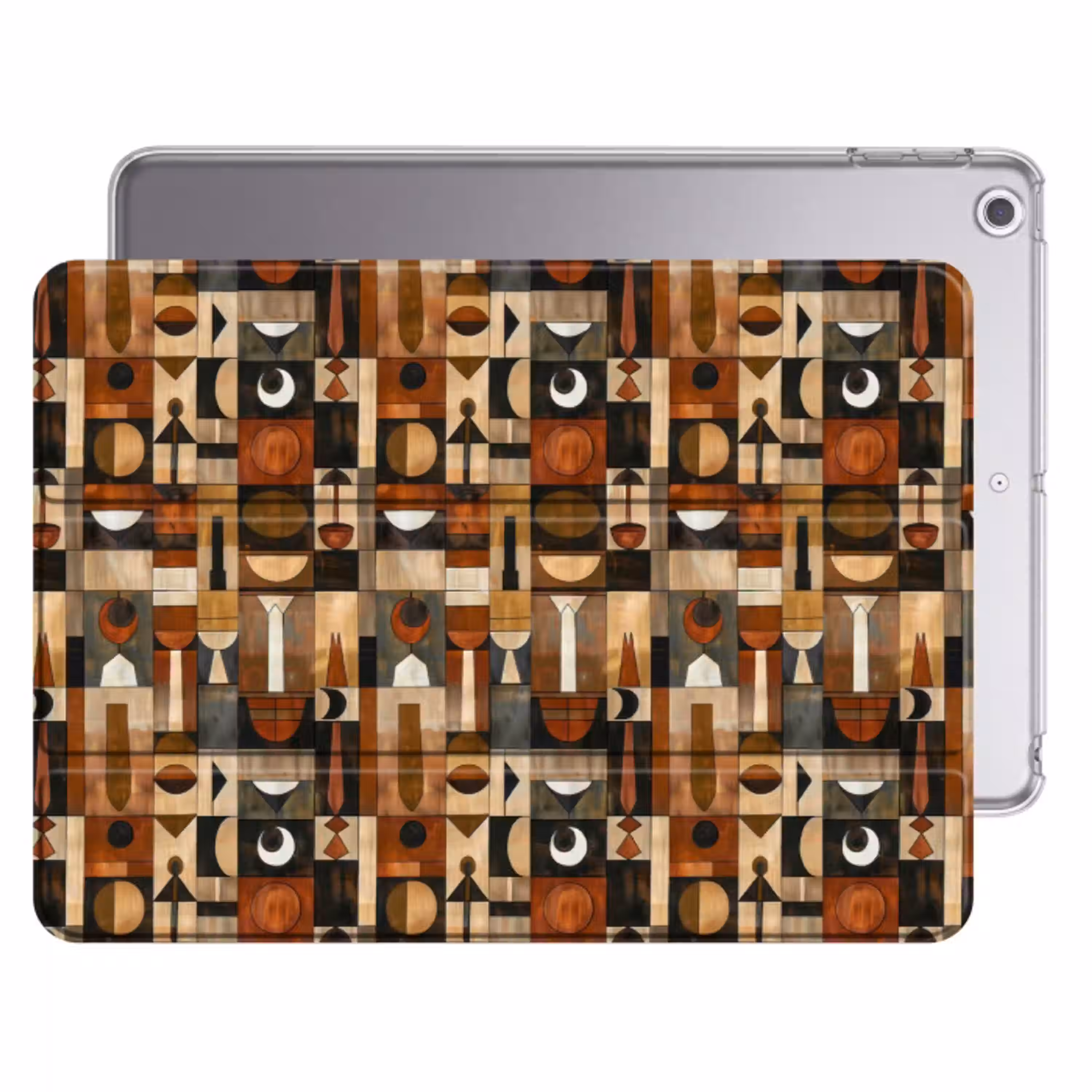 Terracotta - Geometrisch - Mid-Century - Patroon Apple iPad 2017 middel 1172 -threedimensional_3d_global
