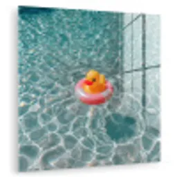 Badeend - Zwemband - Geel plexiglas 5mm klein -zzzproduct_nieuw
