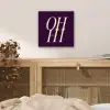 Oh hi - Paars - Minimalistisch aluminium wit klein -sfeer3