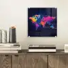 Wereldkaart - Kleurrijk - Graffiti plexiglas 5mm klein -sfeer1