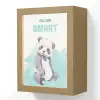 Panda - Blauw - Quote - 'You are smart' Light Box met kabel (Wandlamp kind) klein -3d