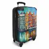 Amsterdam - Olieverf - Gracht - Schilderij - Kunst NBS - Handbagage koffer - Unisex middel -productfoto_3d