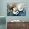 Bloemen - Wit - Goud - Kunst - Abstract canvas 2cm klein -sfeer4