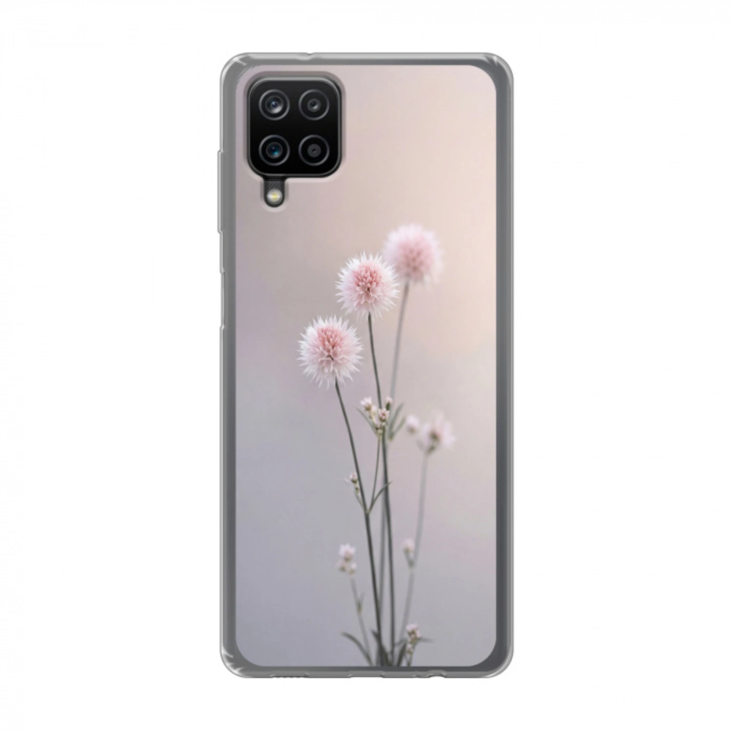 Bloemen - Bollen - Roze Telefoonhoesje Samsung Galaxy A12 klein -3d