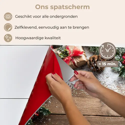 Kerstdecoratie - Geschenken - Hout - Veelkleurig keuken achterwand spatscherm klein -spatscherm_NL