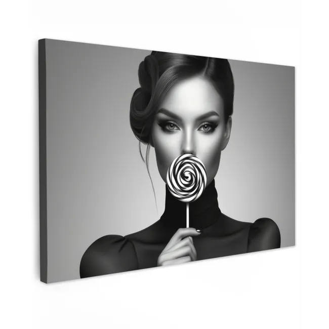 Buiten canvas - Vrouw - Lolly - Zwart