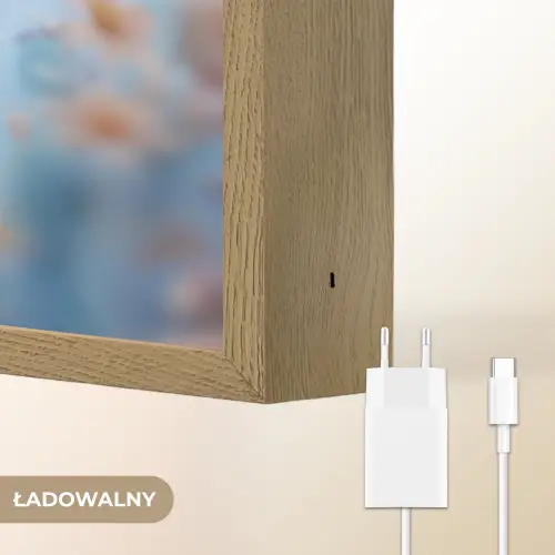 Fee - Bloemen - Sprookje - Blauw Light Box met batterij (Wandlamp kind) middel -USP_websiteoplaadbaarNL