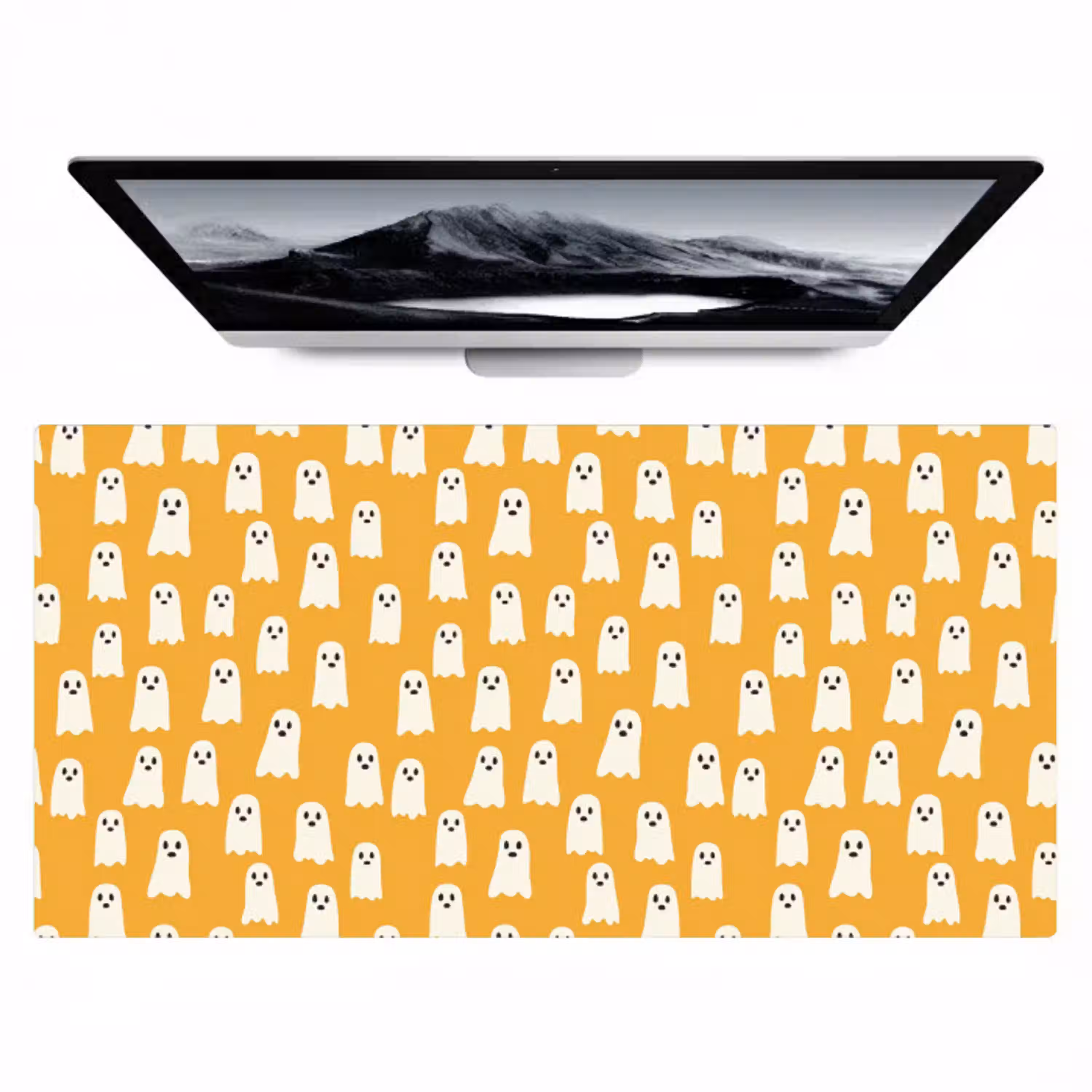 Halloween - Spookjes - Oker Muismat XXL klein 681 -zzz3d