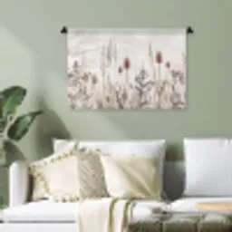 Weidebloemen - Design - Sepia Wandkleed katoen klein -sfeer7