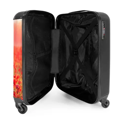 Klaprozen bij zonsondergang NBS - Handbagage koffer - Unisex middel -binnenkant