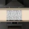 Lijnen - Zwart - Wit - Organisch keuken achterwand spatscherm klein 900 -sfeer1