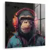 Graffiti - Chimpansee - Koptelefoon - Aap plexiglas 5mm klein -zzzproduct_nieuw