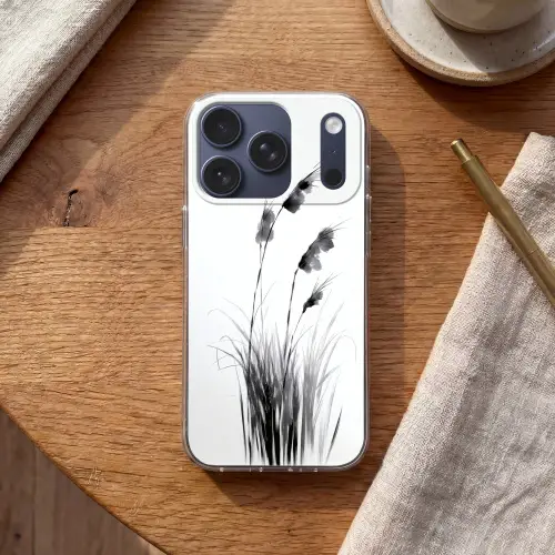 Minimalistisch - Stelen - Wit Telefoonhoesje iPhone 17 Pro klein -sfeer1