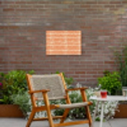 Patroon - Lijnen - Oranje Tuinposter op houten frame 2 cm dik klein 845 -sfeer3