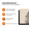 Lijnen - Abstract - Golvend - Zwart Inductie beschermer vinyl 3mm klein -zzzzzzz-td-ups