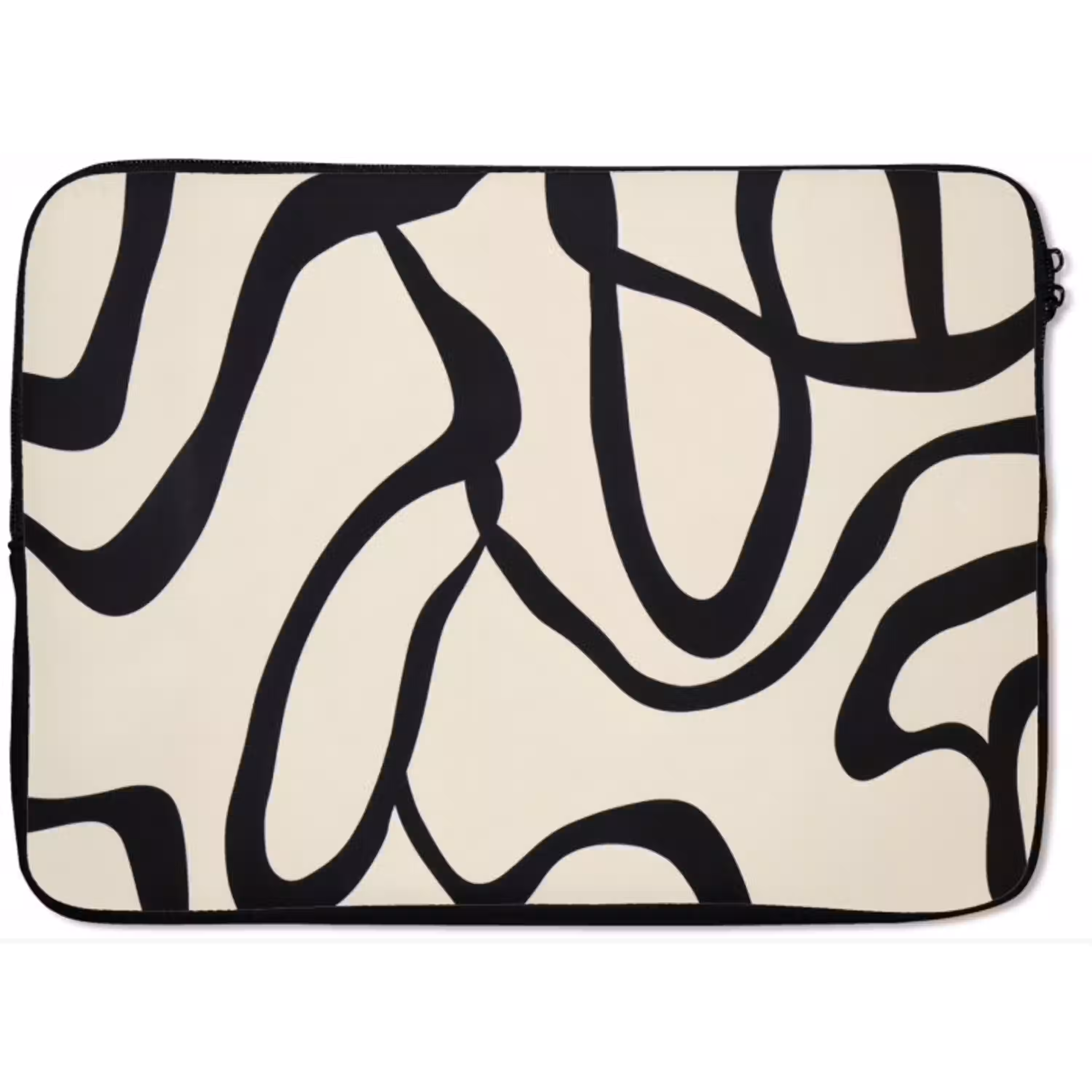 Abstract - Lijnen - Modern - Beige laptophoes neopreen klein -zkaufland3dotto