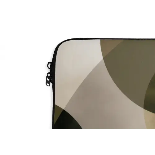 Vlakken - Abstract - Beige - Cirkels laptophoes neopreen klein -detail