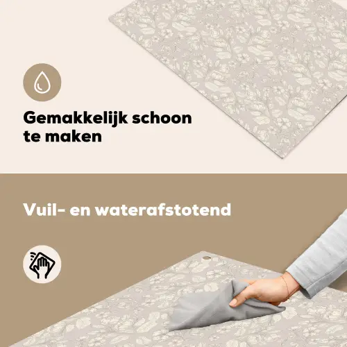 Pioenrozen - Bloesem - Bessen Inductie beschemer met haakjes klein 777 -ky-schoon-nl