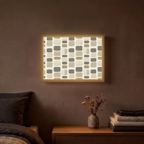 Blokken - Vintage - Grijs Light Box met batterij (Wandlamp) middel 907 -sfeer4
