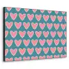 Retro - Hartjes - Patroon Textielframe zwart klein 947 -3d