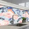 Patronen - Roos - Vogel - Blauw keuken achterwand 2 middel 871 -3d_schuin