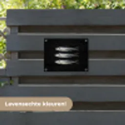 Haring - Vissen - Zwart tuinposter los doek klein -sfeer3
