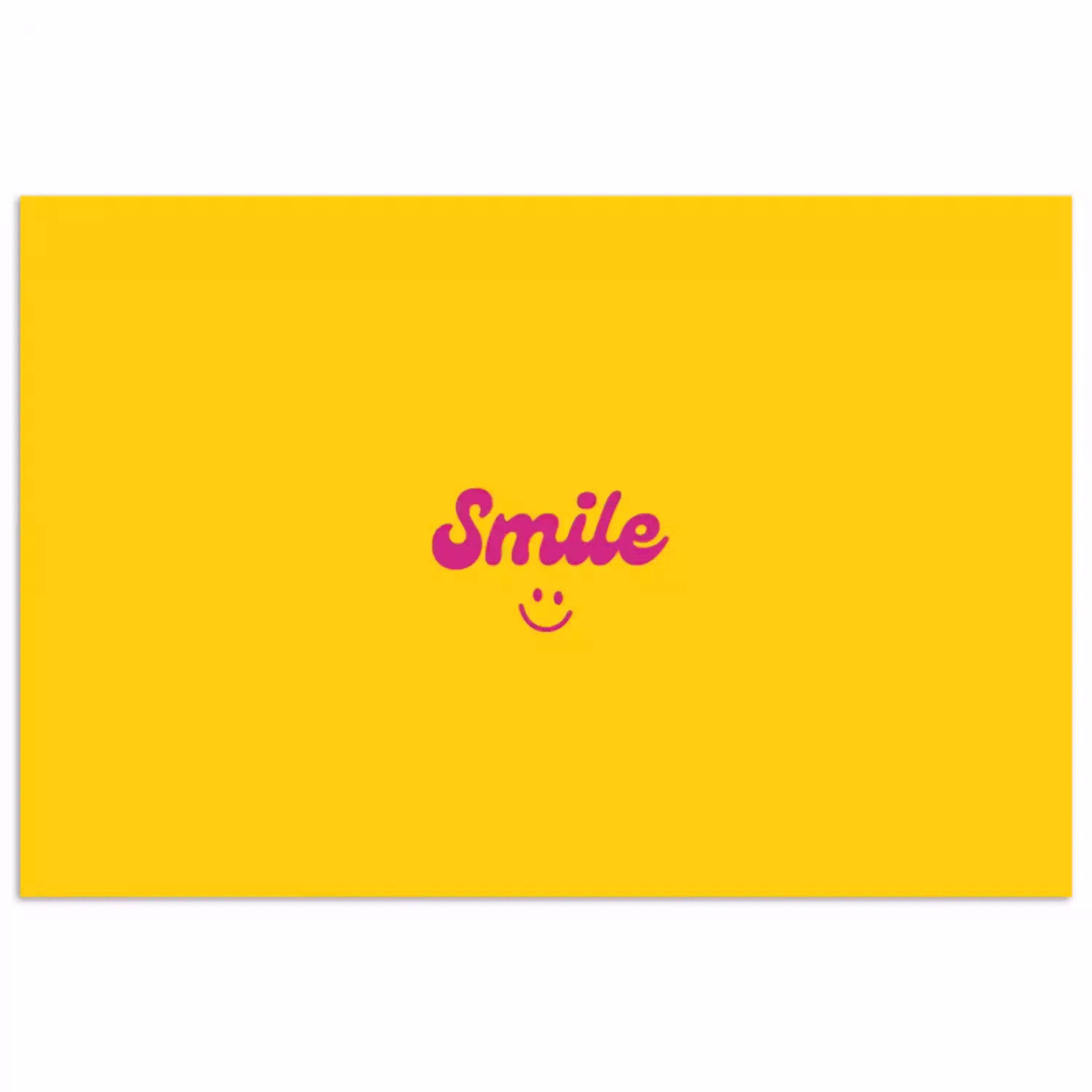 Smile - Geel - Roze poster papier klein -3d