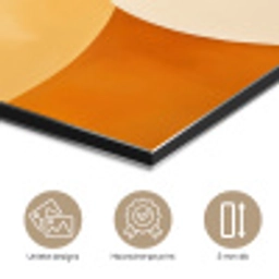 Abstract - Patroon - Modern - Beige - Oranje aluminium wit klein -closeup_NL