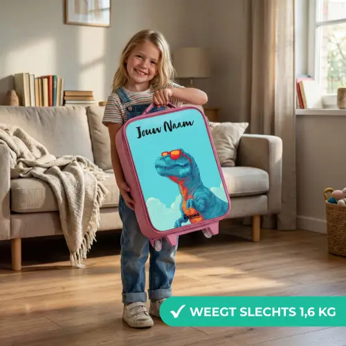 Dino - Zonnebril - Blauw Kinderkoffer - Roze klein -sfeer2_NL
