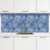 Modern - Abstract - Blauw keuken achterwand 2 middel 871 -3d