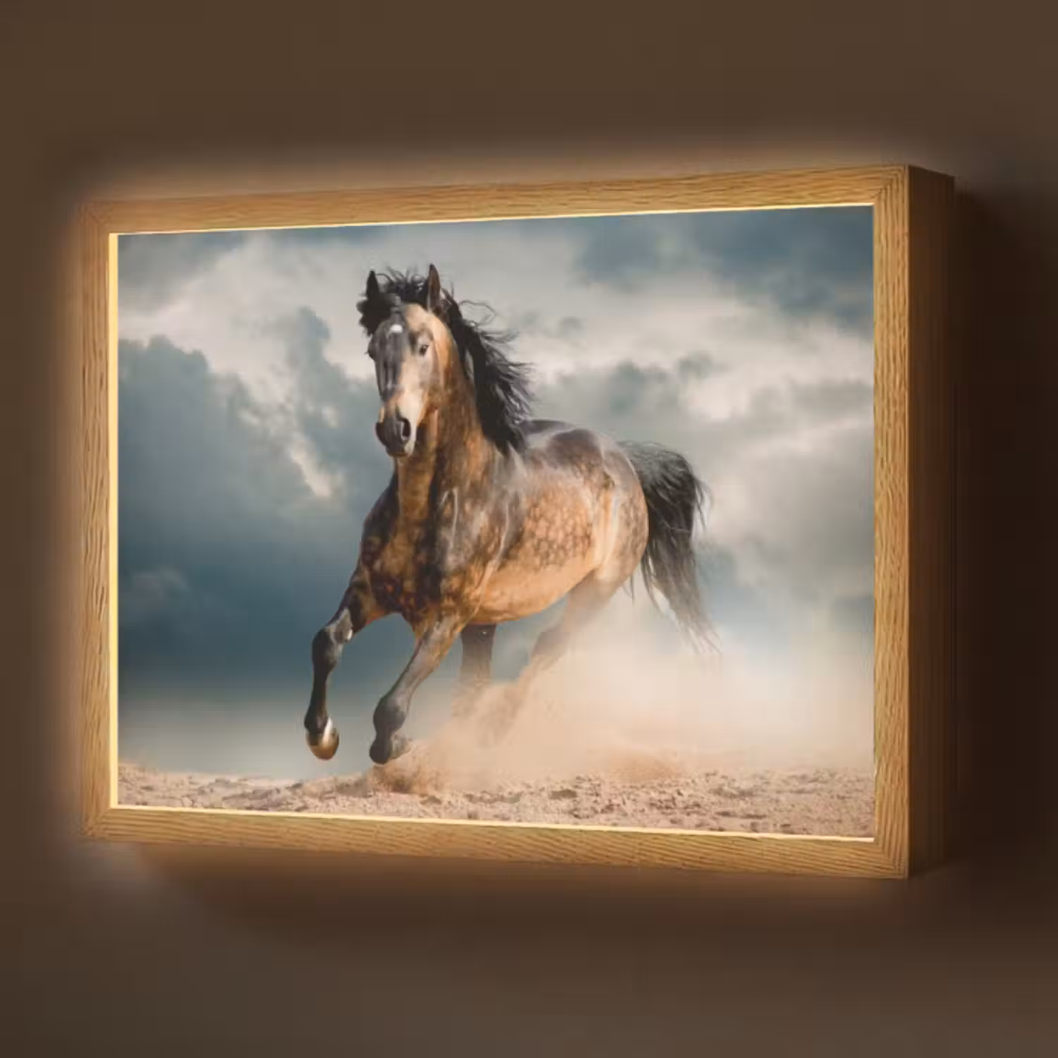Lightbox - Wandlamp - Paard - Dieren - Bruin - Natuur