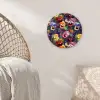 Viooltjes - Kleuren - Bloemblaadjes Wandcirkel kunststof plaat 5mm dik klein 188 -sfeer5