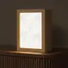 Minimalistisch - Wit - Grijze aders Light Box met kabel (Tafellamp) klein 925 -z3d_website