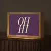 Oh hi - Paars - Minimalistisch Light Box met kabel (Tafellamp) klein -z3d_website