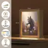 Paard - Bloemen - Natuur - Paars - Dieren Light Box met kabel klein -USP_NL