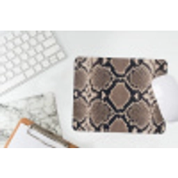 Slangenprint - Python - Bruin muismat rubber klein -witbureau