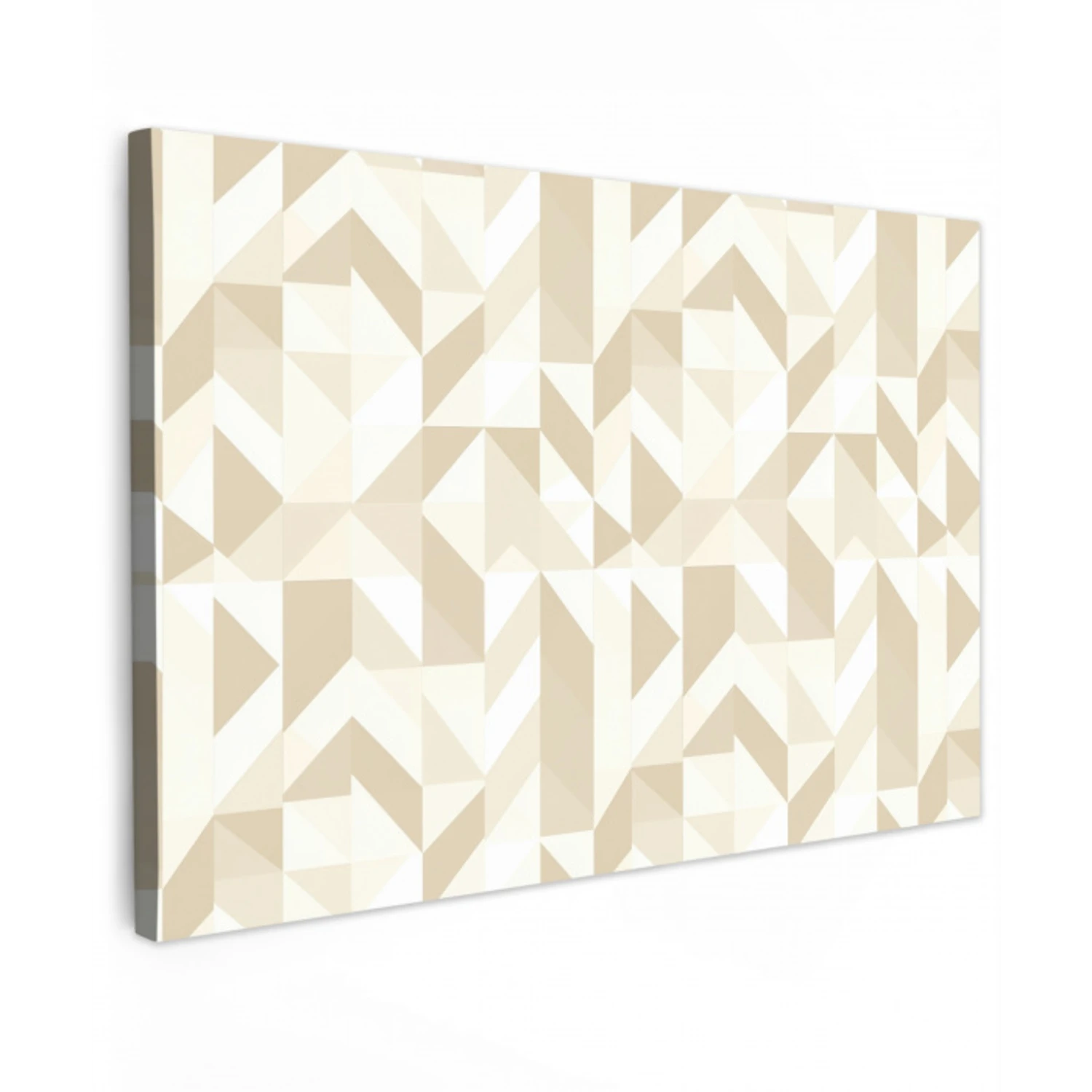 Modern - Abstract - Beige Tuinposter op houten frame 2 cm dik klein 845 -3d