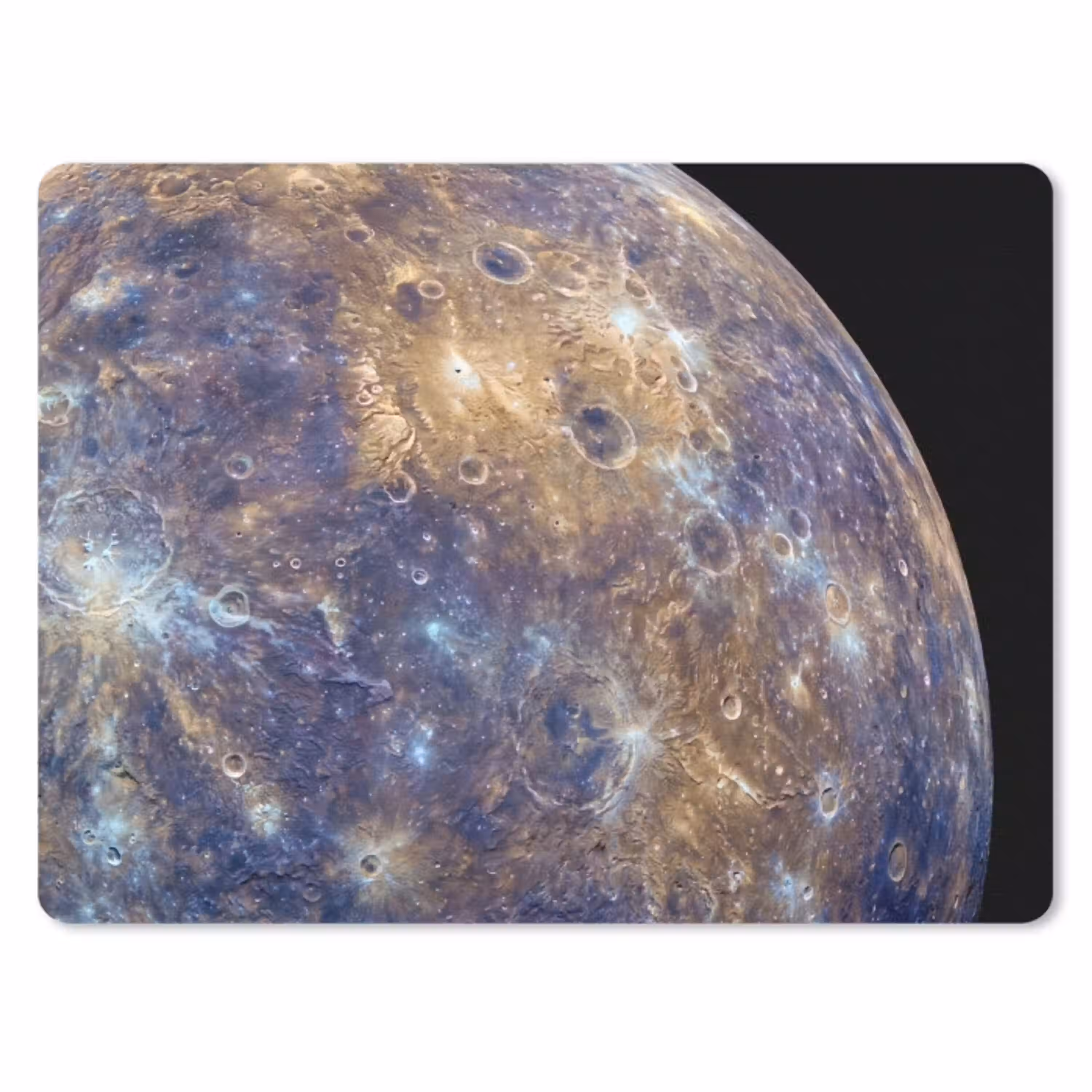 Planeet - Kraters - Ruimte muismat rubber klein -3d