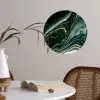 Marmerlook - Goud - Groen - Glitter - Design - Marmer Wandcirkel behangsticker klein -sfeer3