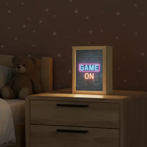 Game on - Neon - Muur Light Box met kabel klein -sfeer1_kind