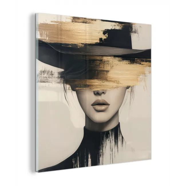 Vrouw - Hoed - Verf plexiglas 5mm klein -z3d