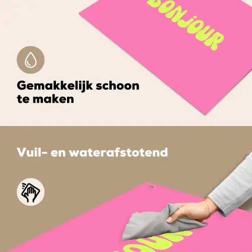 Roze - Groene bonjour - Organisch Inductie beschemer met haakjes klein -ky-schoon-nl