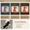 Silhouet - Hond - Trui - Rood Light Box met batterij (Wandlamp) middel -USP_lichtkleurNL