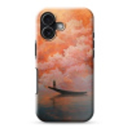Zee - Boot - Wolken - Oranje Toughcase MagSafe Apple iPhone 17 klein -3d