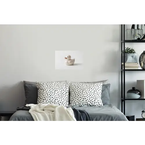 Badeend - Minimalistisch - Wit Muursticker klein -slaapkamer