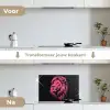 Leeuw - Zwart - Roze - Neon keuken achterwand spatscherm klein -voor_na_NL