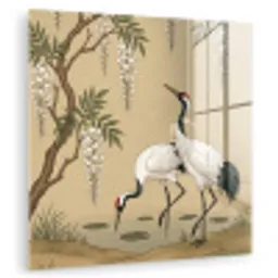 Kraanvogels - Water - Beige plexiglas 5mm klein -zzzproduct_nieuw