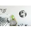 Modern - Vrouw - Zwart - Wit Wandcirkel aluminium klein -kinderkamer