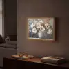 Bloemen - Wit - Vaas - Modern Light Box met batterij (Wandlamp) middel -sfeer1
