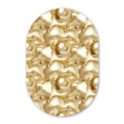 Vloeibaar - Druppels - Goud Wandcirkel Ovaal Aluminium middel 839 -3d